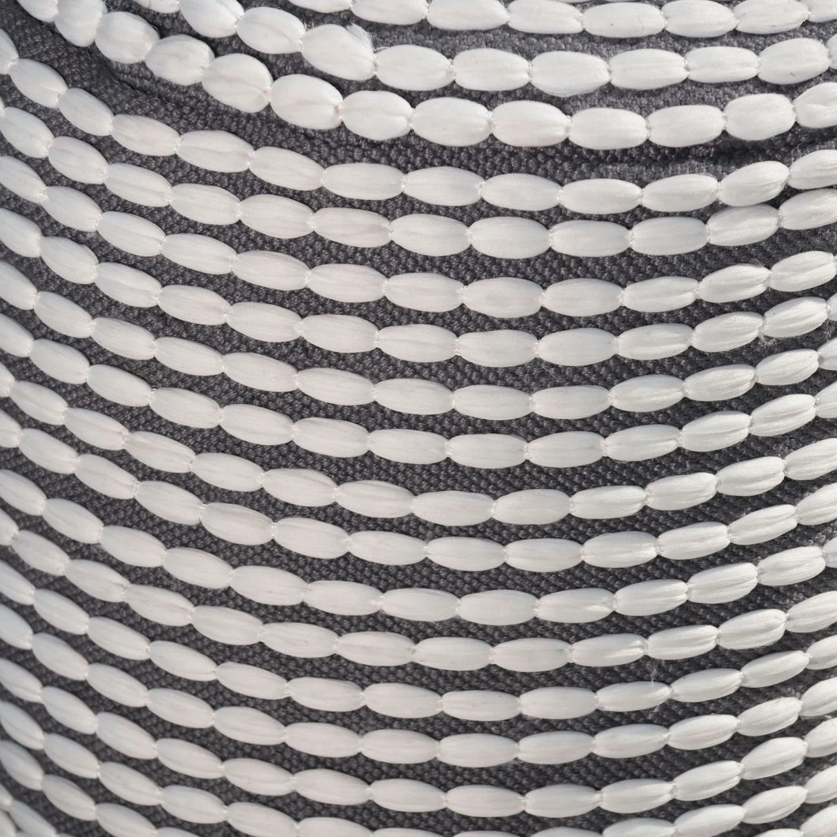 River - Handcrafted Cylindrical Pouf Water Resistant Fabric - Furniture Home Direct