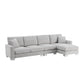 Modern Oversized Sectional Sofa, L-Shaped Luxury Couch Set With 2 Free Pillows, 5 Seat Chenille Indoor Furniture With Chaise For Living Room - Furniture Home Direct