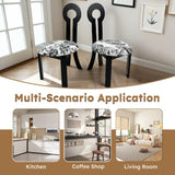 Key Design, Dining Chairs (Set of 2) - White / Black - Furniture Home Direct