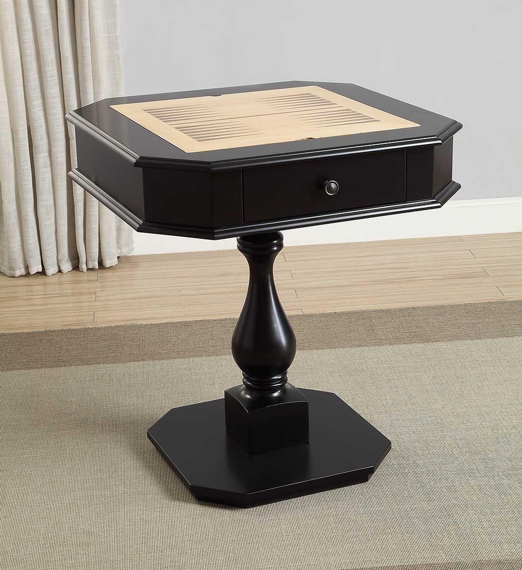 Bishop - Reversible Chess Checker Game Table With Game Tray (Chess Fingures Not Included) - Furniture Home Direct
