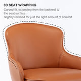 Bar Stool Leather Upholstered Chrome Pedestal Brown - Furniture Home Direct