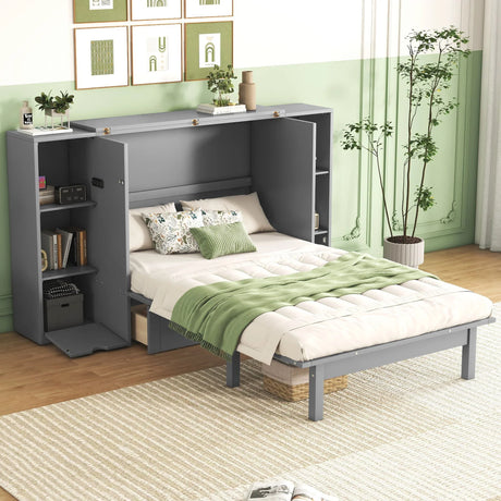 Murphy Bed With Shelves, Drawers And USB Ports - Furniture Home Direct
