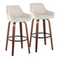 Daniella - Contemporary Fixed Height, Barstool & Swivel And Round Footrest (Set of 2) - Furniture Home Direct