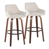 Daniella - Contemporary Fixed Height, Barstool & Swivel And Round Footrest (Set of 2) - Furniture Home Direct