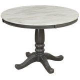 Dining Set Marble Table With Upholstered Chairs Gray - Furniture Home Direct
