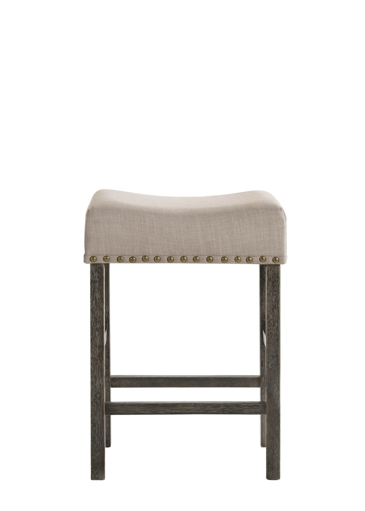 Martha II - Weathered Counter Height Stool (Set of 2) - Gray / Tan - Furniture Home Direct