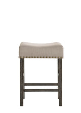 Martha II - Weathered Counter Height Stool (Set of 2) - Gray / Tan - Furniture Home Direct