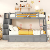Bunk Bed With Drawers, Ladder And Storage Staircase - Furniture Home Direct