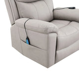 Chriki - Polished Microfiber Power Motion Recliner With Lift Heating Massage Chair - Furniture Home Direct