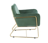 Keira - Velvet Accent Chair With Metal Base - Furniture Home Direct