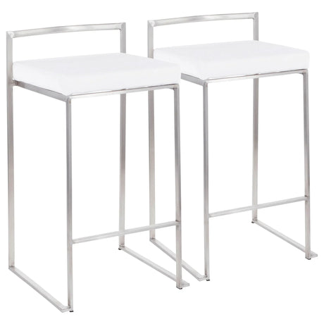 Fuji - Contemporary Elegant Stackable Counter Stool Set - Furniture Home Direct
