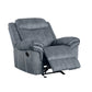 Zubaida - Two Tone Velvet Glider Recliner - Furniture Home Direct