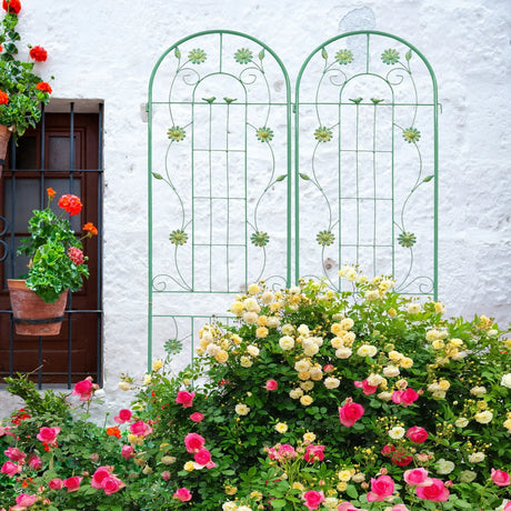 Metal Garden Trellis Rustproof Trellis For Climbing Plant Outdoor Flower Support - Furniture Home Direct