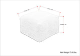 Chantal - Square Pouf - Ivory - Furniture Home Direct