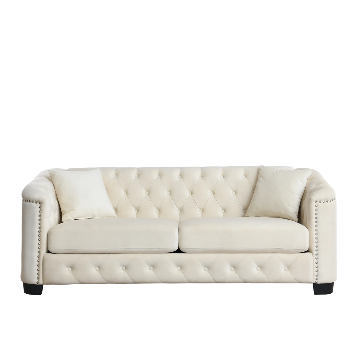 Sofa And Loveseat - Beige - Furniture Home Direct