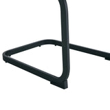 Dining Chairs Upholstered Modern Cantilever Steel Brown - Furniture Home Direct