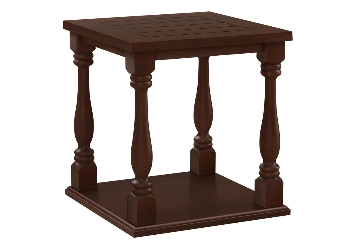 Accent Table, 2 Tier, Square, Traditional - Espresso - Furniture Home Direct