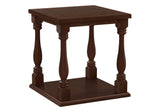 Accent Table, 2 Tier, Square, Traditional - Espresso - Furniture Home Direct