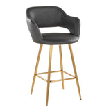 Margarite - Contemporary Fixed Height Counter Stool With Footrest (Set of 2) With Square - Furniture Home Direct