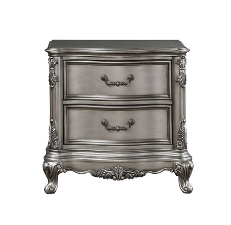 Ariadne - Nightstand - Antique Silver - Furniture Home Direct