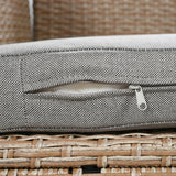 Outdoor Sectional with 2 Extendable Side Tables and Washable Covers - Brown - Furniture Home Direct