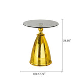 Modern Living Room Coffee Table With Tempered Glass Carbon Steel - Gold - Furniture Home Direct