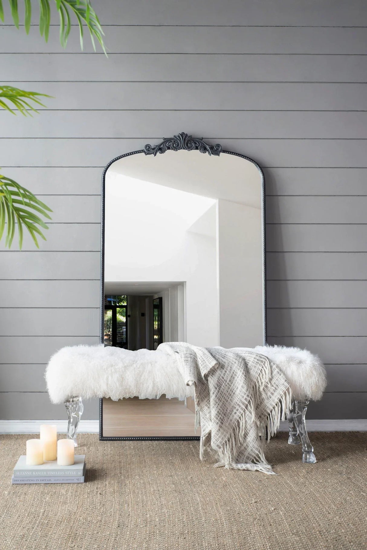 Arch Mirror, Baroque Inspired Wall Decor For Bathroom, Bedroom, Living Room - Furniture Home Direct