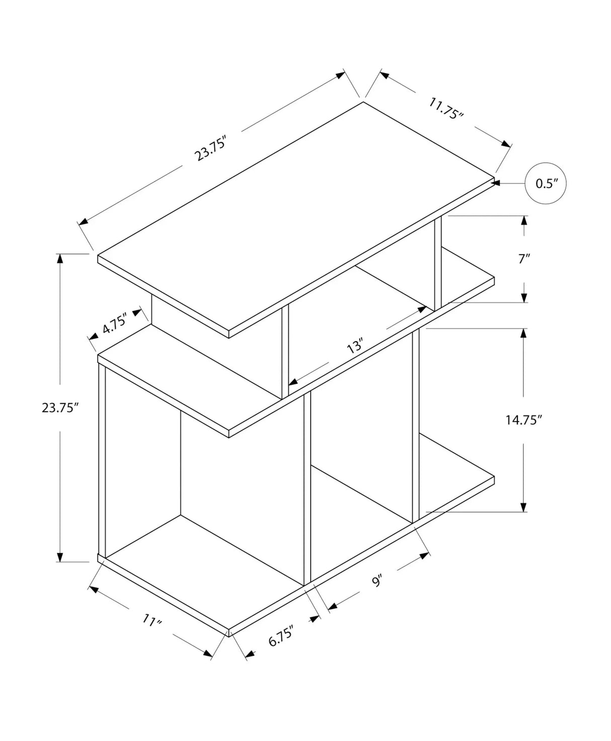 Accent Table, Side Contemporary Design - Furniture Home Direct