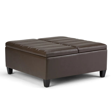 Ellis - Coffee Table Storage Ottoman Contemporary Design - Furniture Home Direct