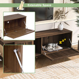 TV Stand Mid Century Modern Cat House Console Walnut - Furniture Home Direct
