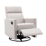 Modern Upholstered Rocker Nursery Chair Plush Seating Glider Swivel Recliner Chair - Furniture Home Direct