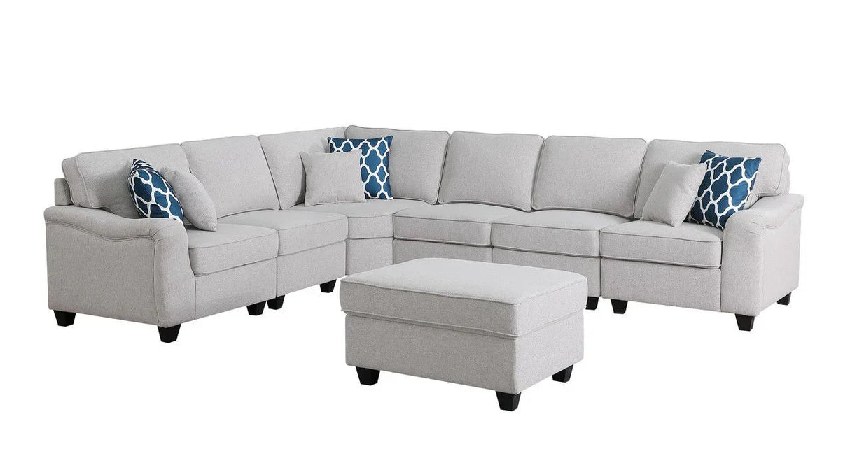 Leo - Comfor Modular Sofa And Ottoman - Furniture Home Direct