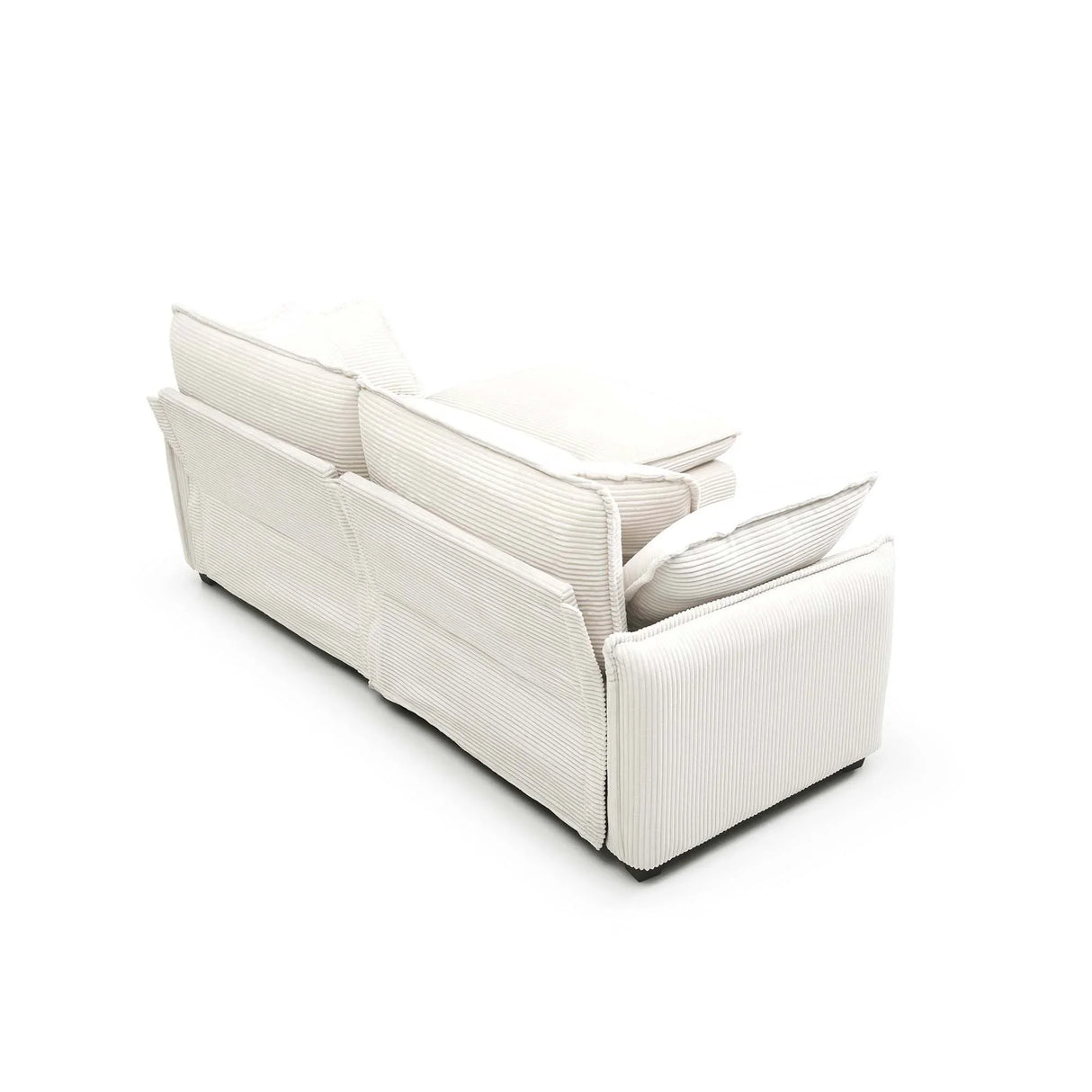 Corduroy 2 Piece Living Room Set - Off White - Furniture Home Direct