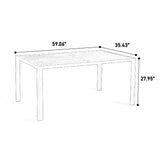 7 Piece Patio Dining Set -Brown - Furniture Home Direct