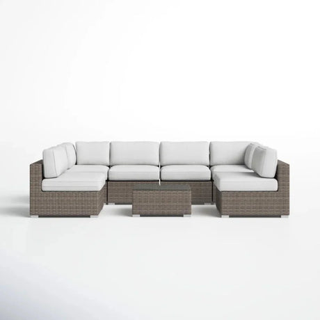 Seating Set With Cushions Handcrafted Wicker Design - Furniture Home Direct