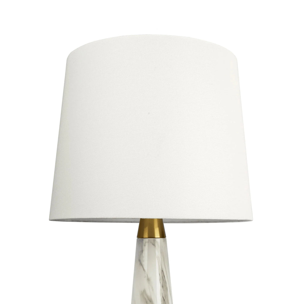 Enclave - Hydro Table Lamp With On / Off Switch Faux Marble Base Shade - Gold / White / White Marble - Furniture Home Direct