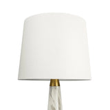 Enclave - Hydro Table Lamp With On / Off Switch Faux Marble Base Shade - Gold / White / White Marble - Furniture Home Direct