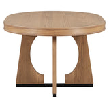Dining Set Round Wood Table With Ladder Back Chairs Natural - Furniture Home Direct