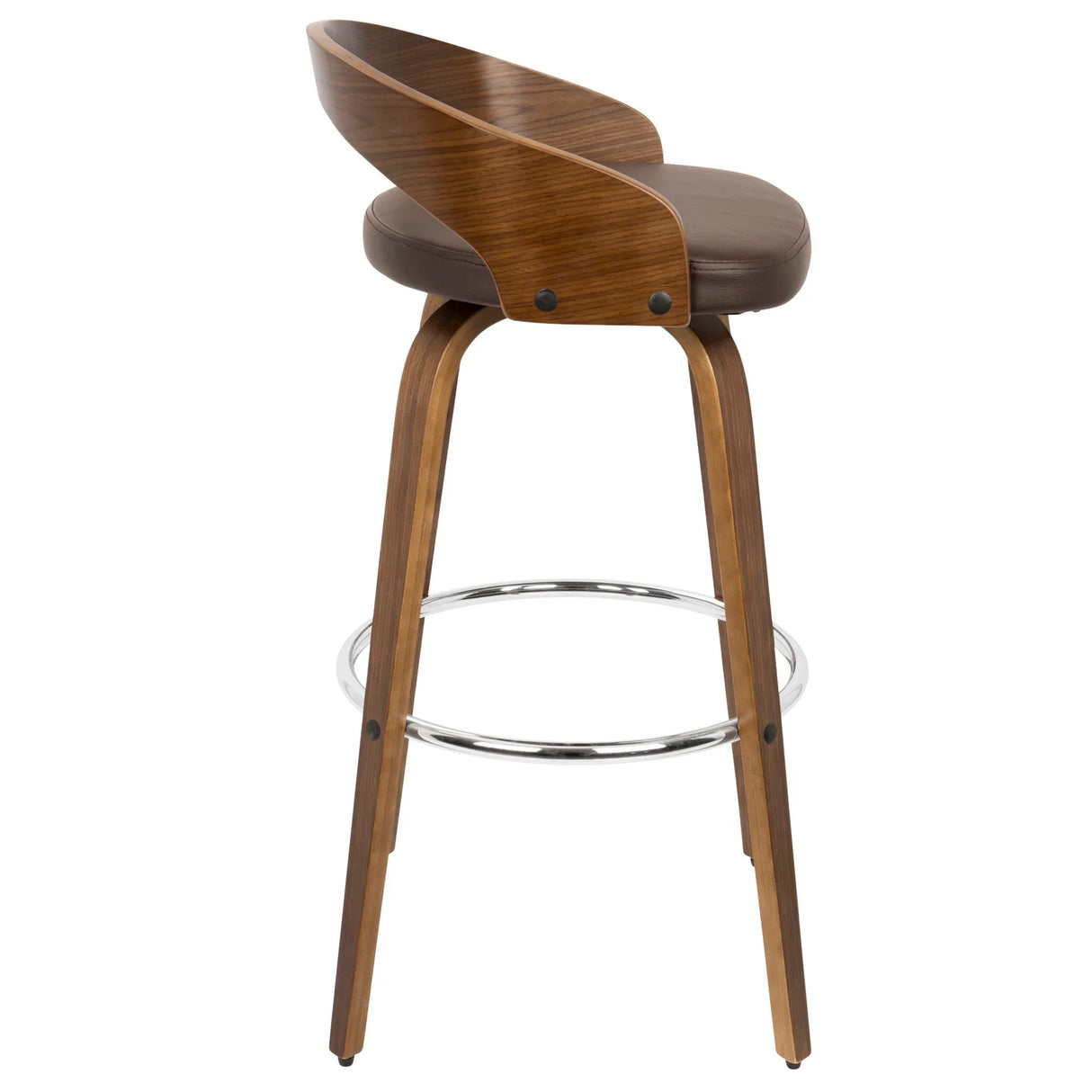 Grotto - Mid Century Elegant Design Modern Barstool With Swivel (Set of 2) - Furniture Home Direct
