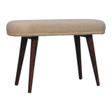 Boucle Nordic Bench - Honey Caramel - Furniture Home Direct