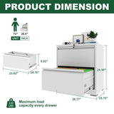 Premium Drawer Metal Lateral File Cabinet With Lock - Furniture Home Direct