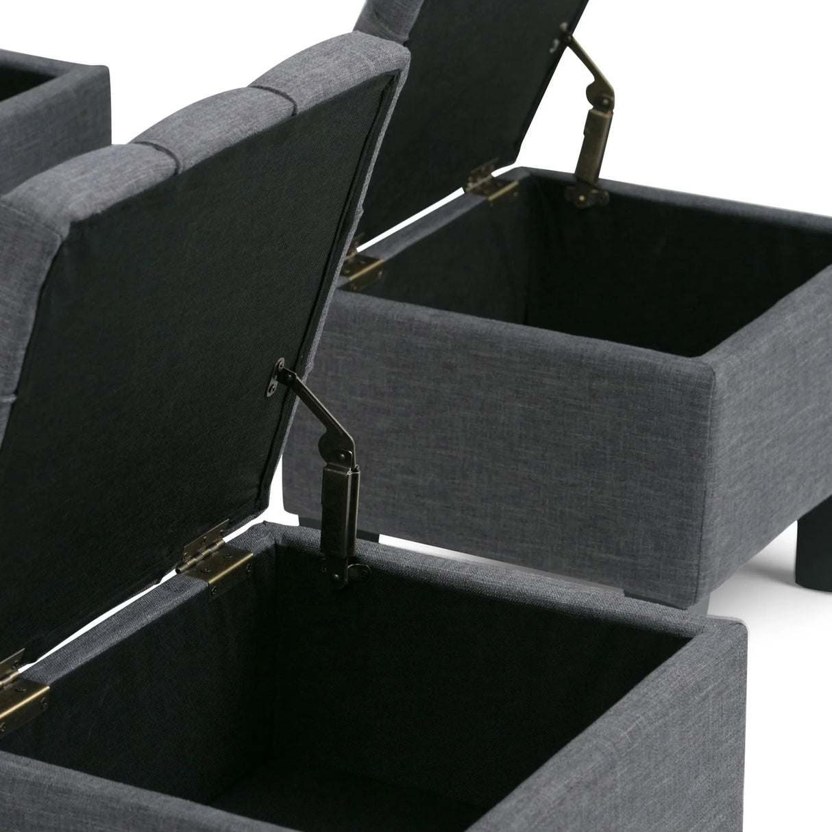 Dover - 3 Piece Storage Ottoman Contemporary Design - Furniture Home Direct