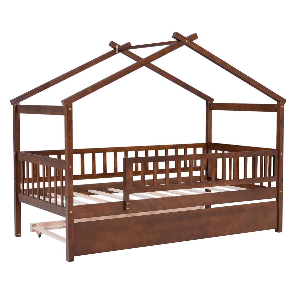 Creativity House Bed With Twin Size Trundle - Furniture Home Direct