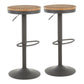 Dakota - Industrial Adjustable Barstool (Set of 2) - Furniture Home Direct