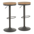 Dakota - Industrial Adjustable Barstool (Set of 2) - Furniture Home Direct
