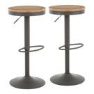 Dakota - Industrial Adjustable Barstool (Set of 2) - Furniture Home Direct