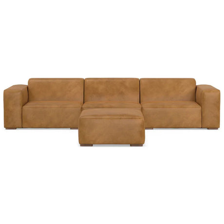 Rex - Handcrafted Sectional Sofa And Ottoman - Furniture Home Direct