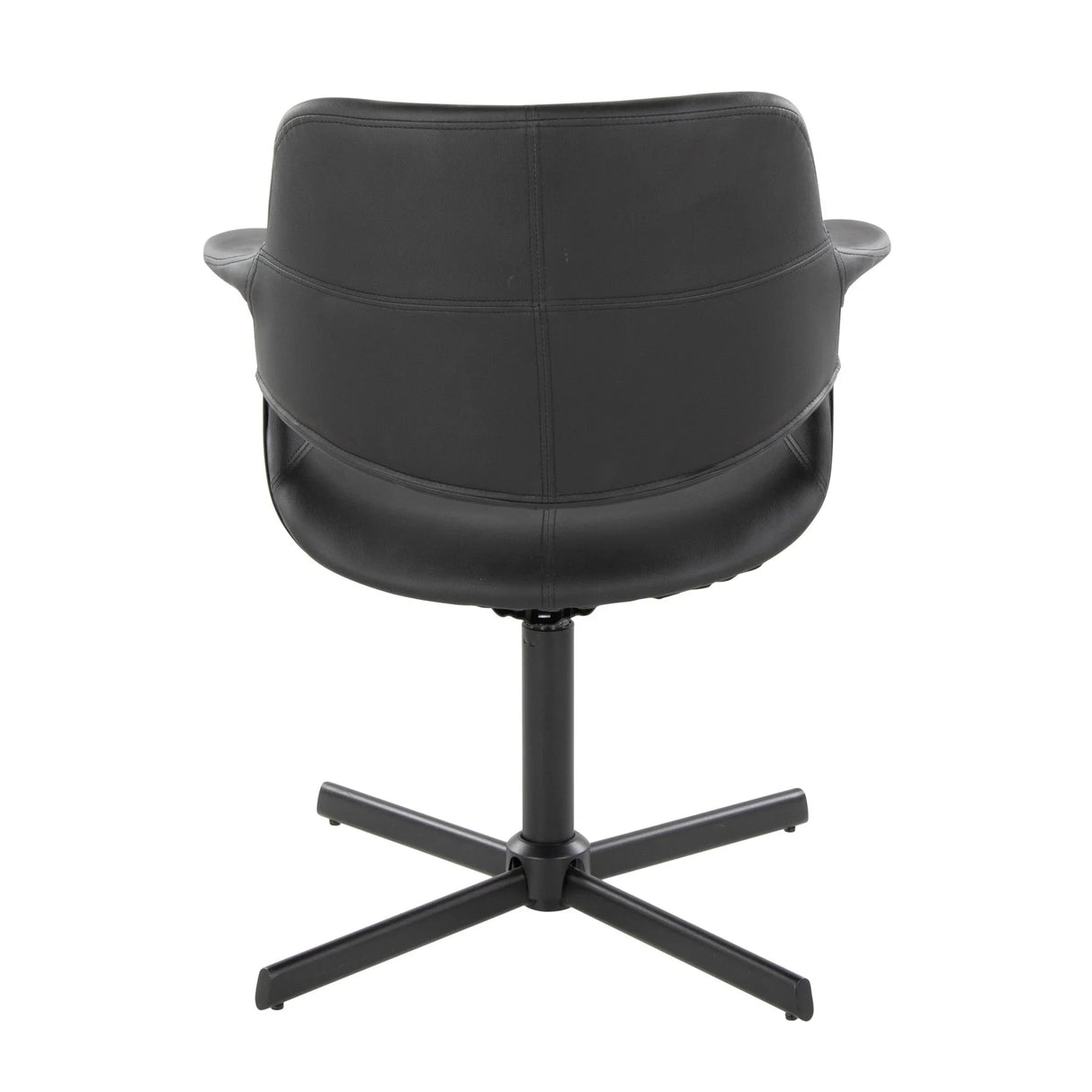 Vintage Flair - Mid-Century Modern Swivel Chair With X - Pedestal - Black - Furniture Home Direct
