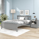Bed With Headboard And Footboard For Kids, Teens, Adults, With A Nightstand - Furniture Home Direct