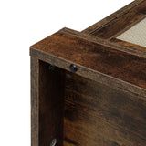 Storage Cabinet With Drawer And Adjustable Shelves Dark Brown - Furniture Home Direct